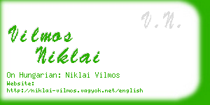 vilmos niklai business card